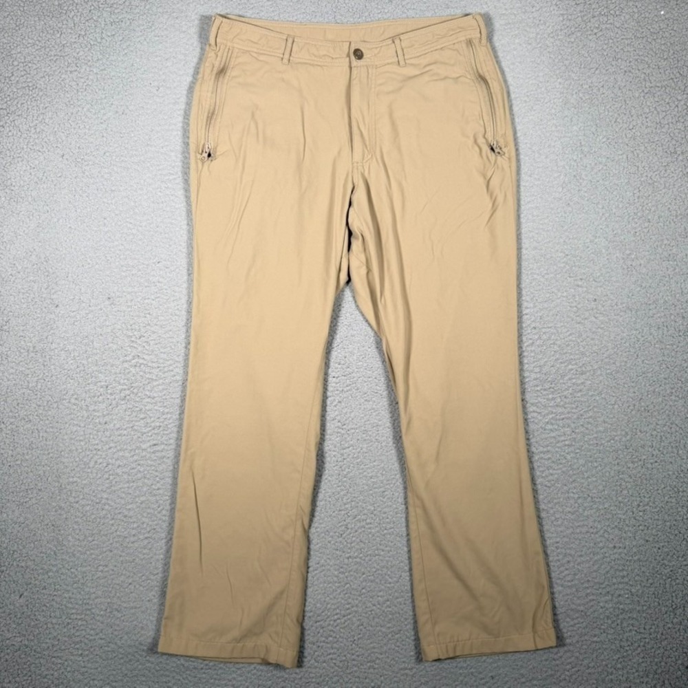 Clothing Arts P^Cubed Pants Mens 32x30 Brown Pick Pocket Proof Travel Chino Logo